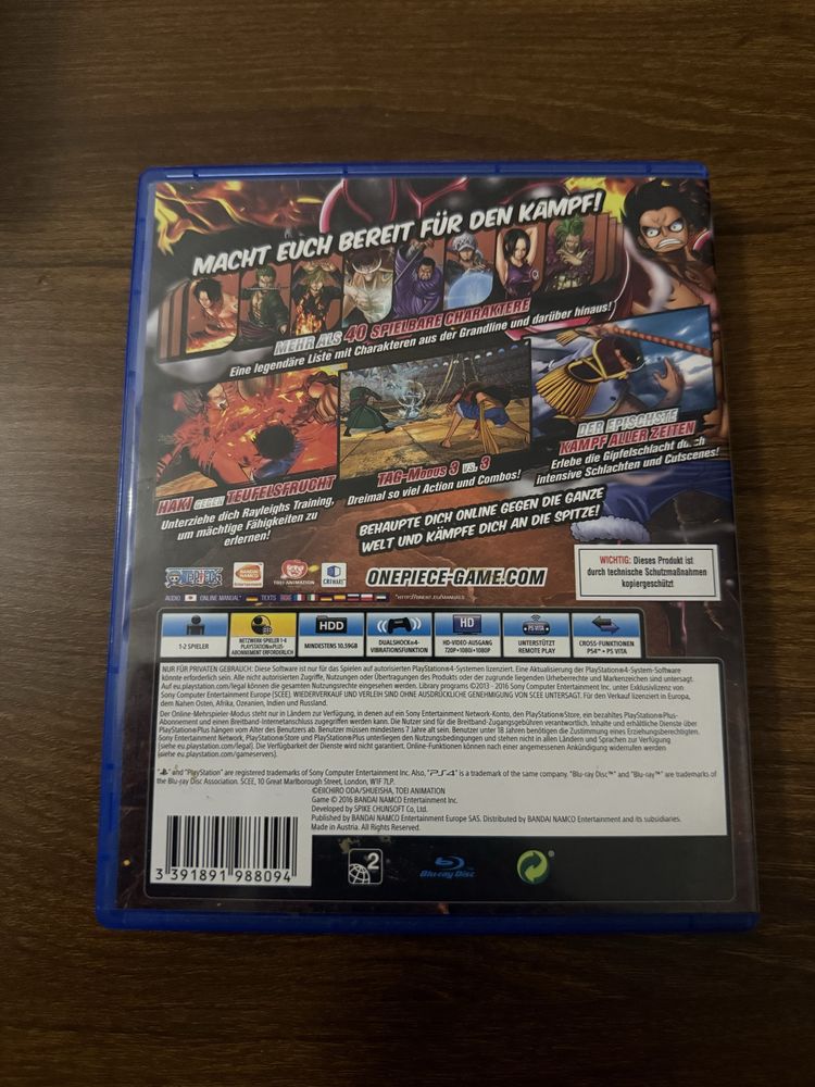 gra One Piece burning Blood Playstation 4