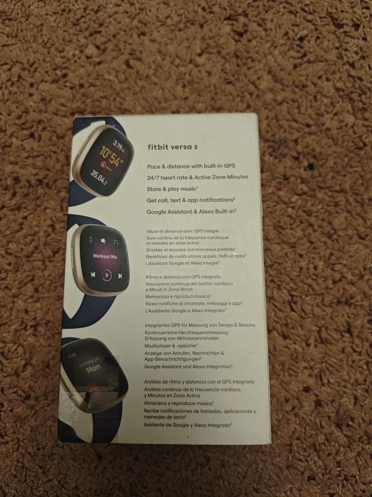 Смарт-годинник Fitbit Versa 3 Midnight/Soft Gold Aluminum (FB511GLNV)