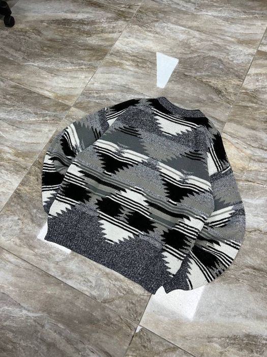 Вінтажний оверсайз світер oversize sweater rap широкий вязаний свитер