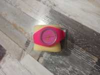 Zegarek Jelly Watch silikon różowy na prezent folia na szkiełku