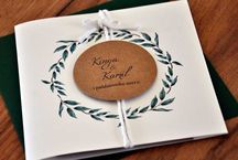 Zaproszenia Greenery Liście Eukaliptus Ślub