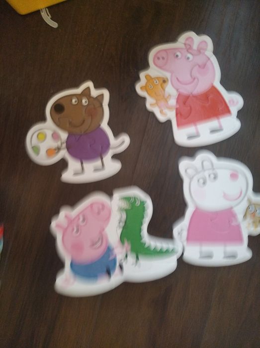 Puzzle dla dzieci, dla dwulatka Świnka Peppa Pociągi