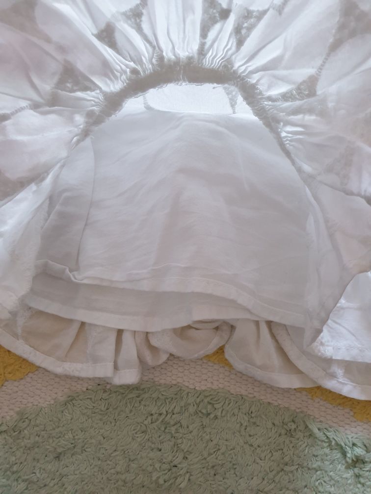 Biała sukienka bawełniana z haftem BHS jak Newbie 62