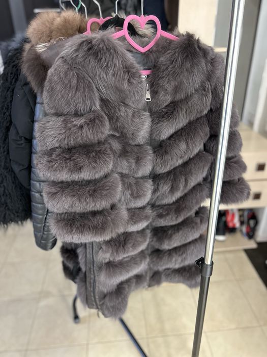Меховая шуба песец шубка писец жилетка желетка трансформер  полушубок