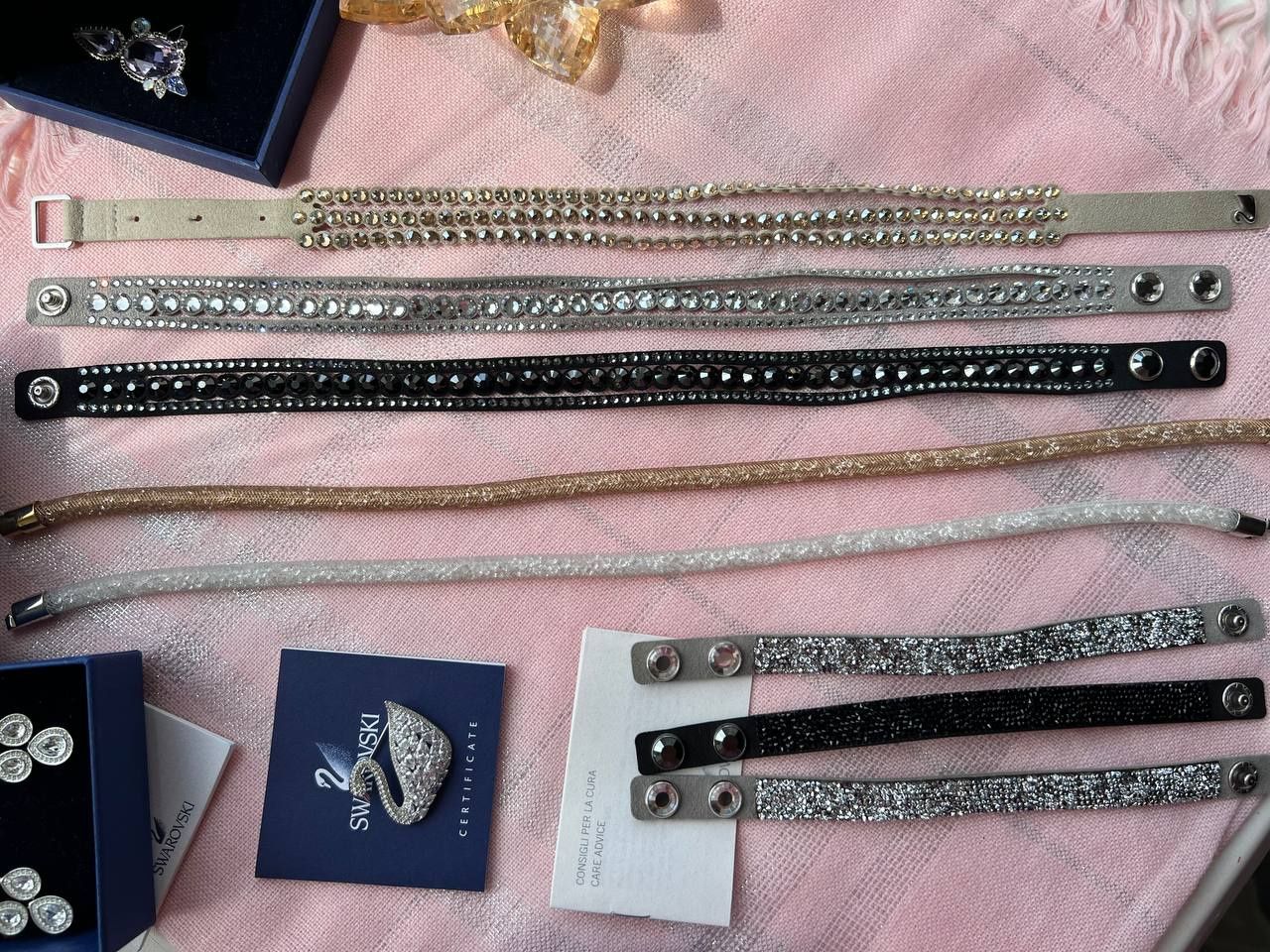 Серьги,чокер,браслет Swarovski,оригинал,новое!