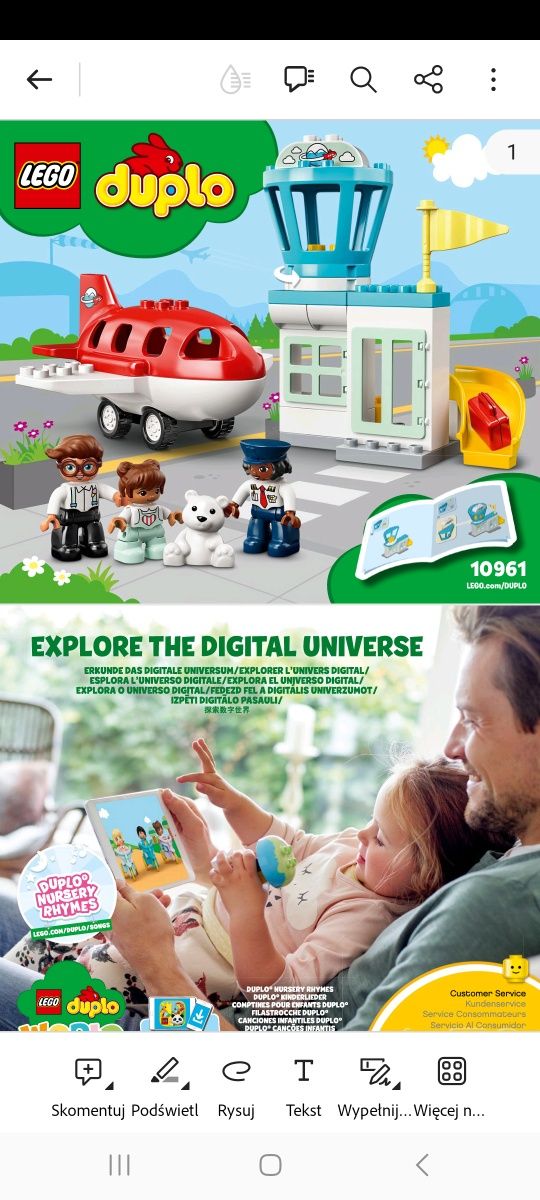 Lego duplo 10961 samolot