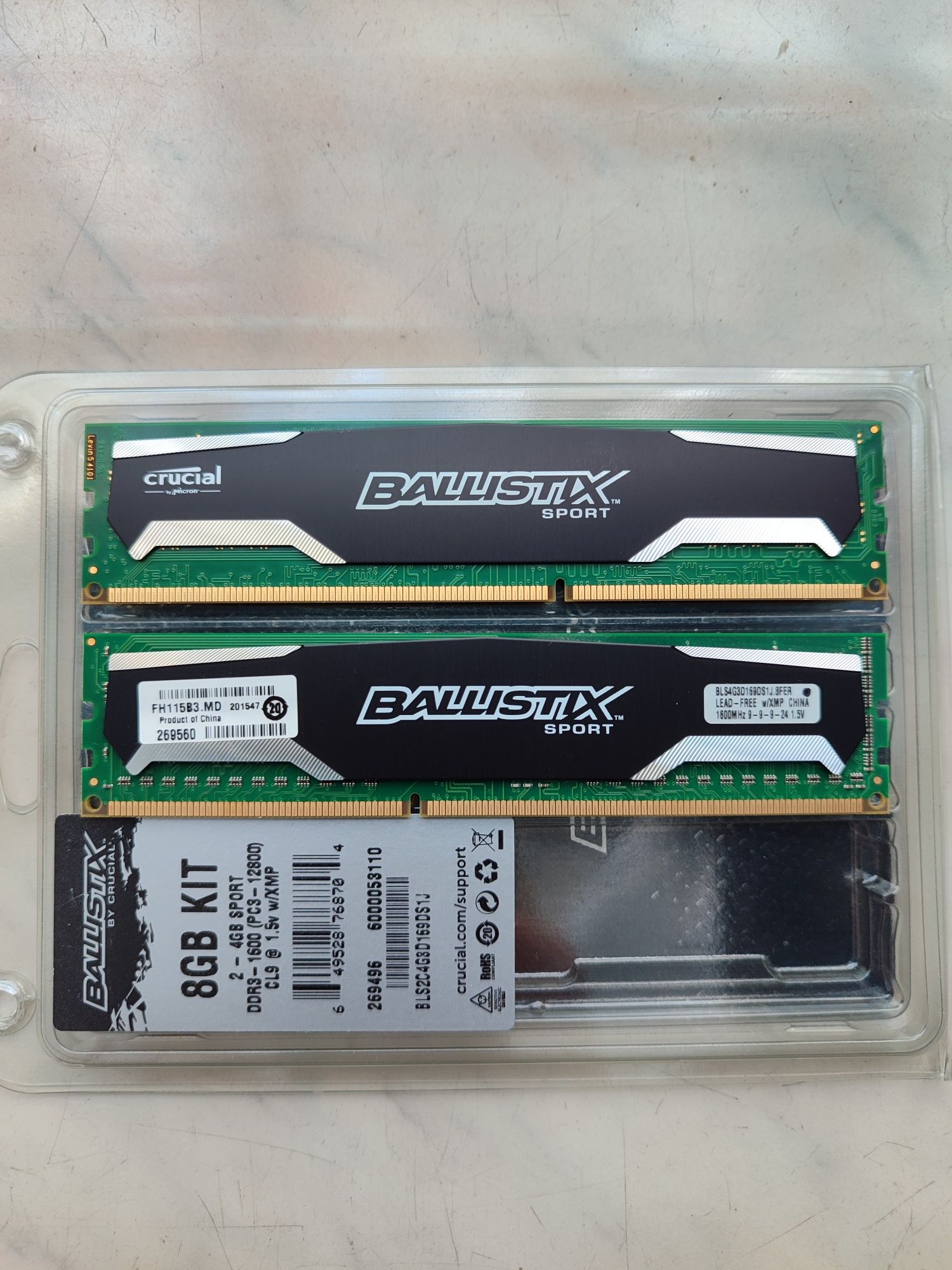 Pamięć RAM 8GB DDR3 Crucial BallistiX Sport 2x4GB 1600Mhz