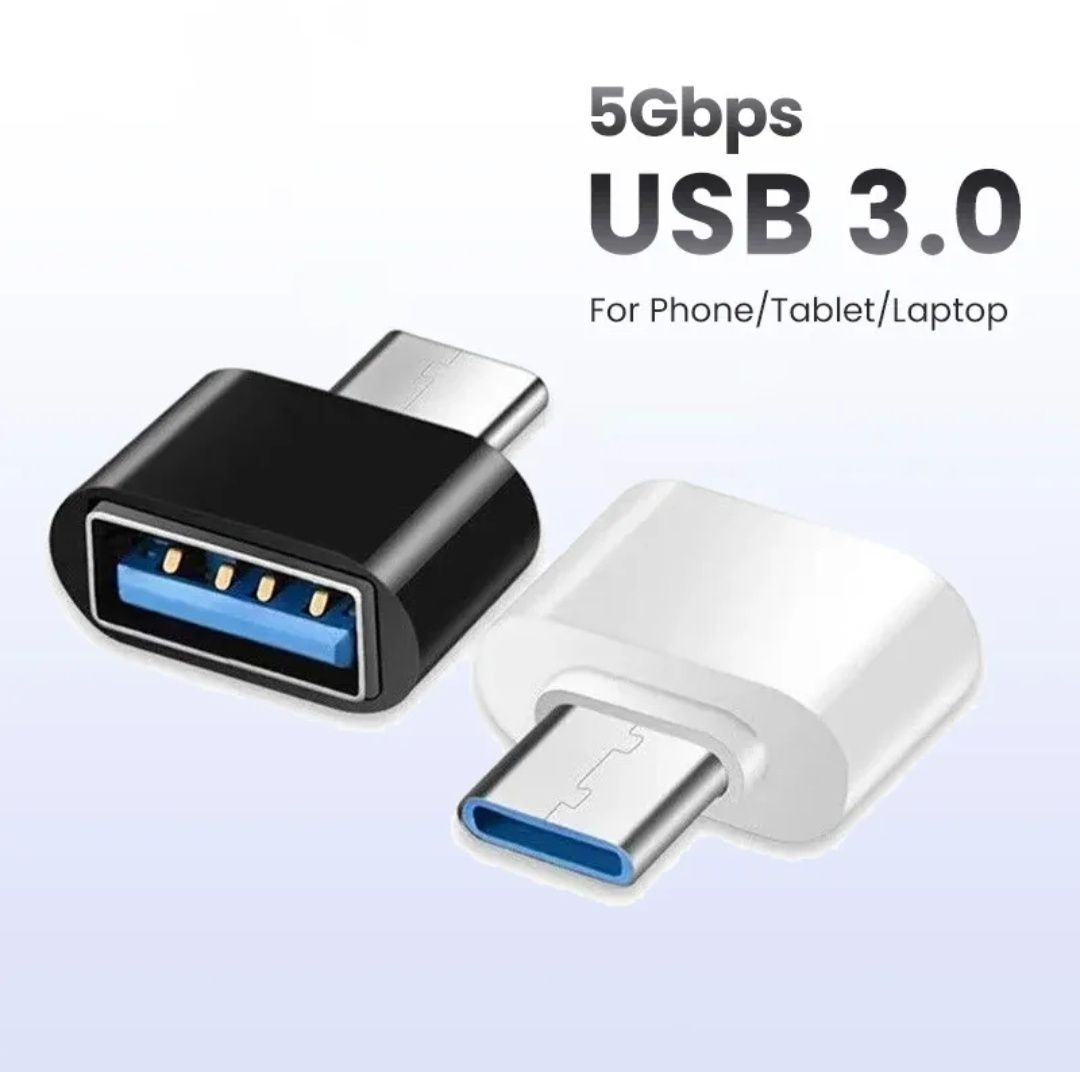 Перехідник USB -->Type-C, micro USB