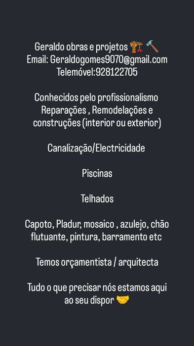 Geraldo obras e projetos