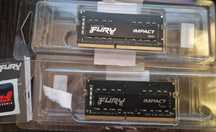 Оперативна памʼять Kingston Fury SODIMM DDR4-3200 32gb Impact Black