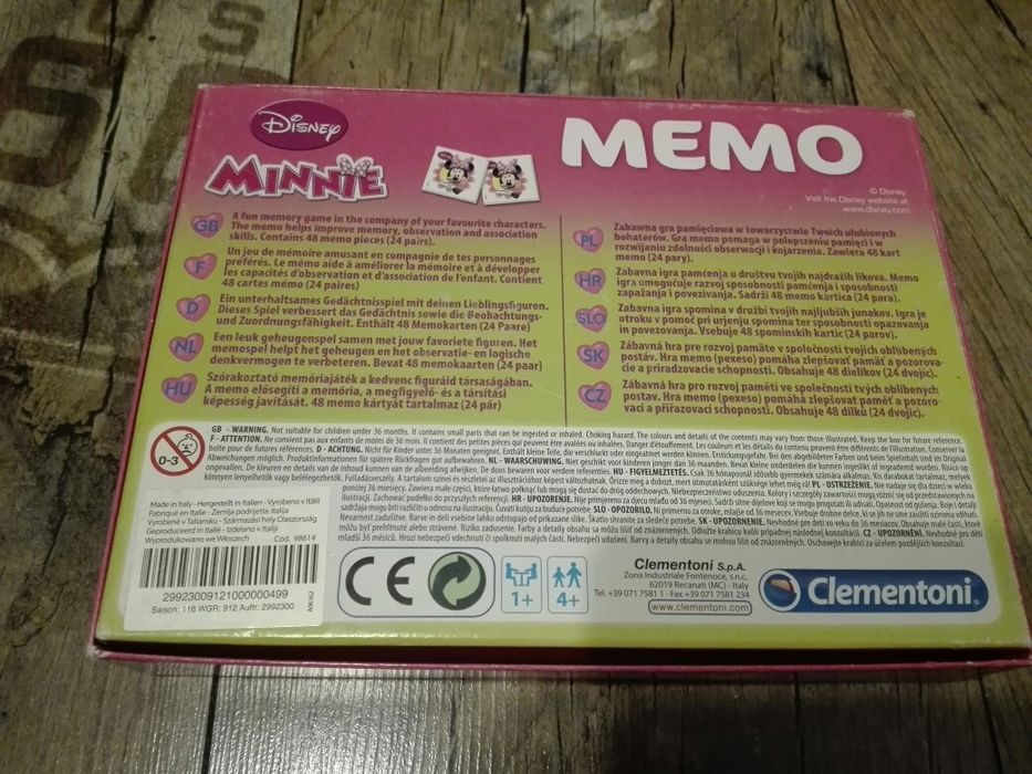 Gra memo minnie dla dzieci