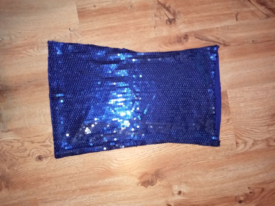 NOWA damska bluzka w cekiny, wieczorowa odkryte ramiona.