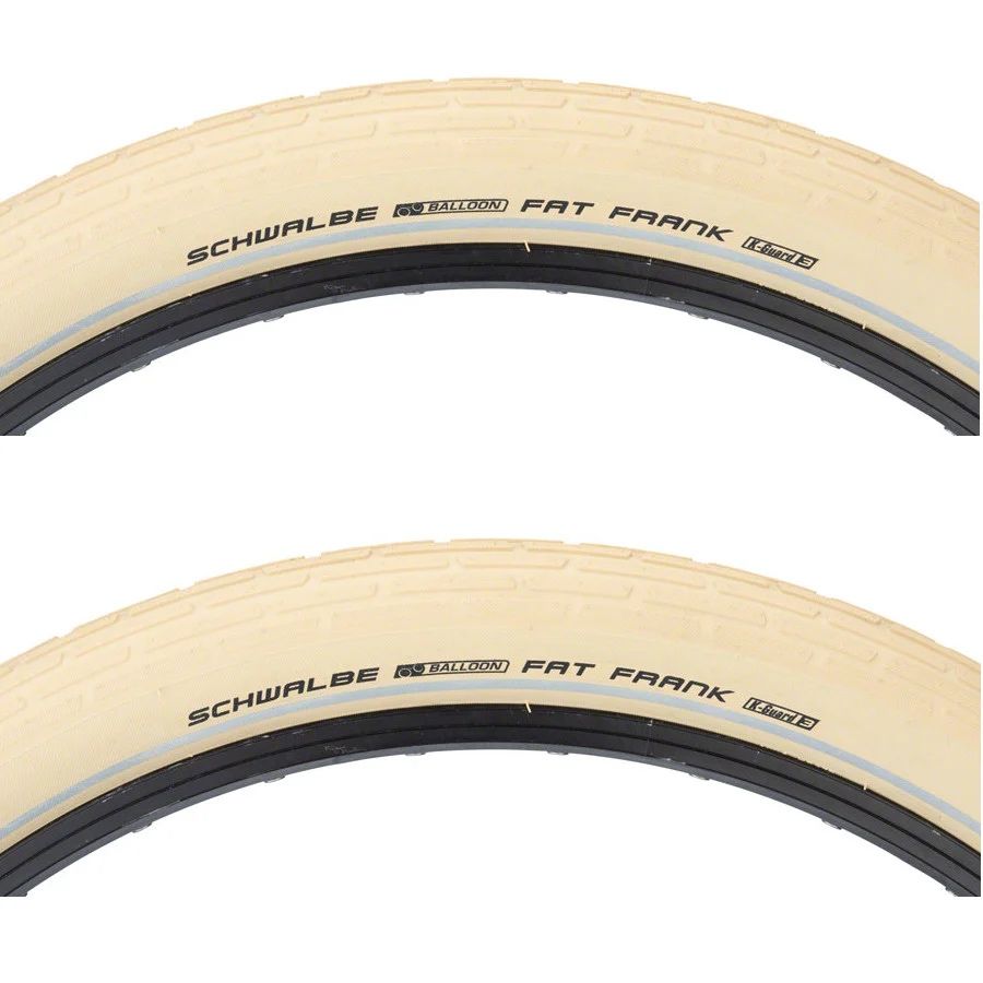 2 pneus Schwalbe Fat Frank 26 x 2.35 Creme Novos