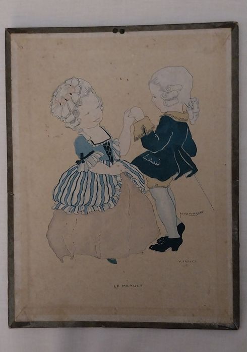 Quadros antigos de crianças com mais de 100 anos