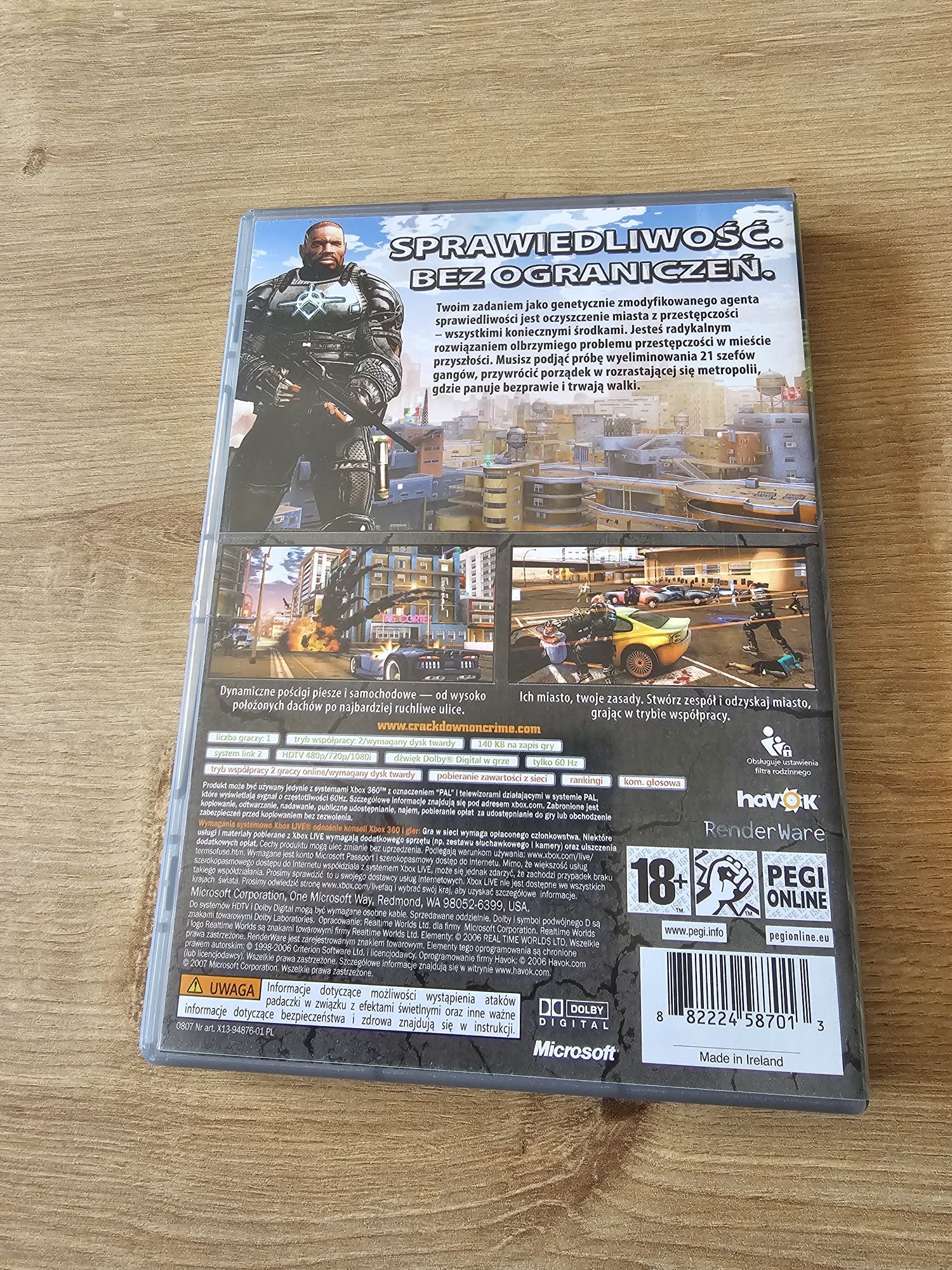 Crackdown Xbox 360 i Xbox One gra jak nowa