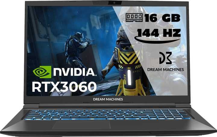 Dream Machines Gaming Laptop – Intel Core i7-12700H / 16 ГБ / 144 Гц