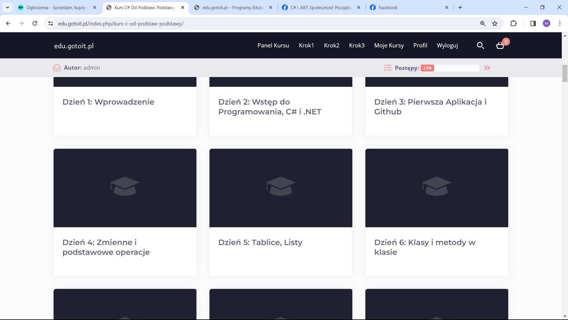 Odsprzedam dożywotni kurs C# i .NET z gotoit.pl