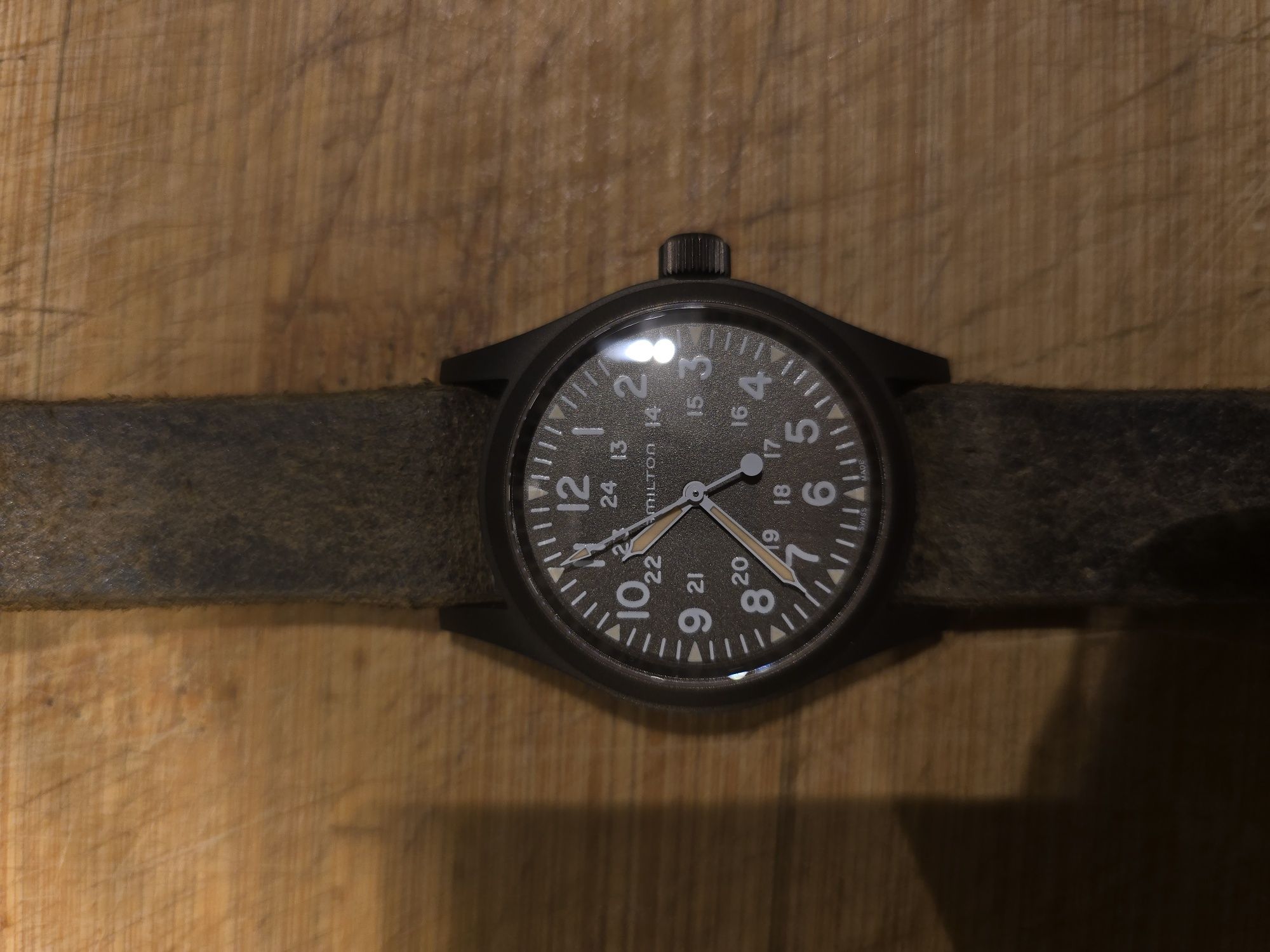 Zegarek Hamilton khaki field mechanical pvd bronze