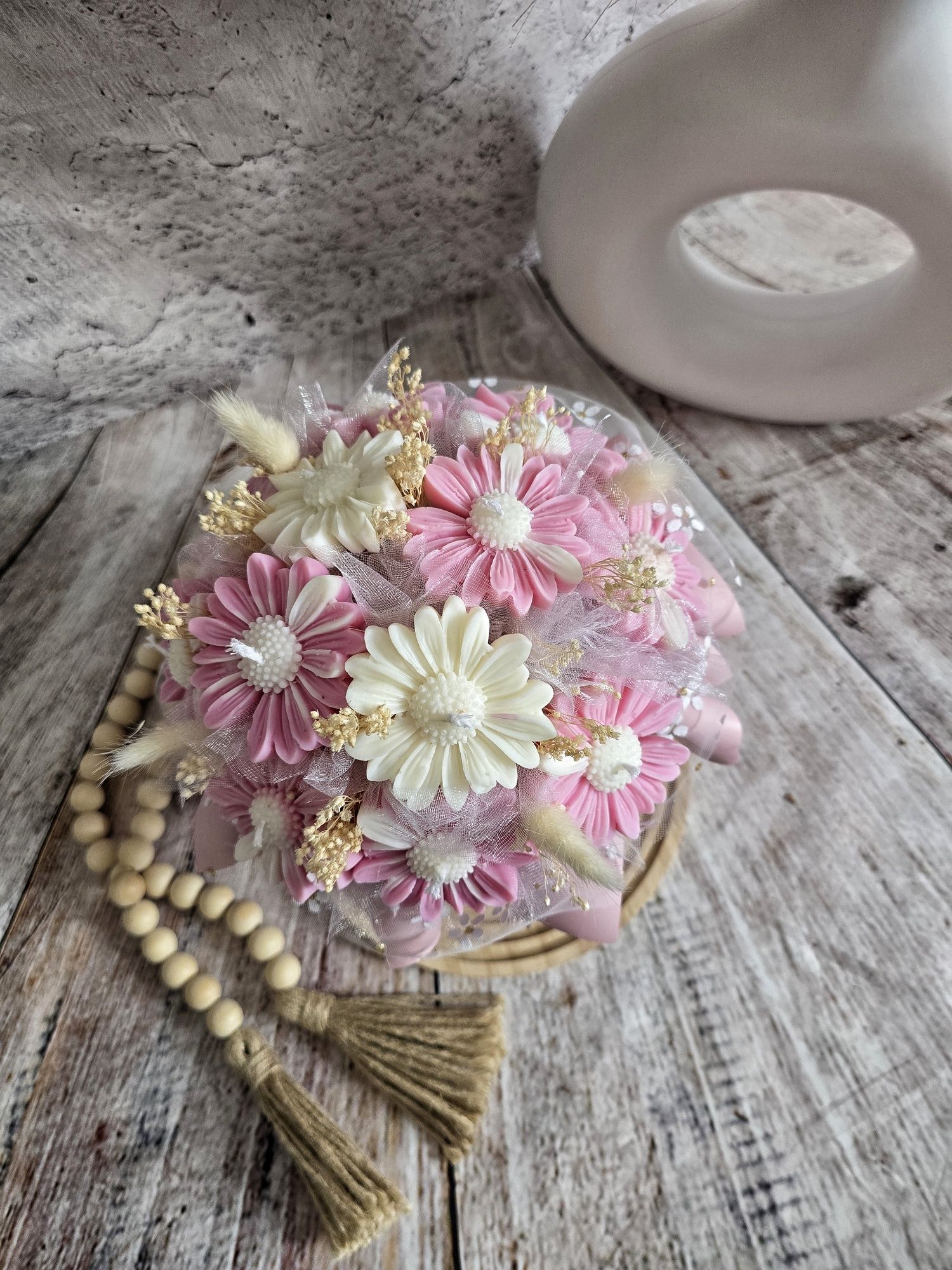 Flowerbox candlebox bukiet z wosku