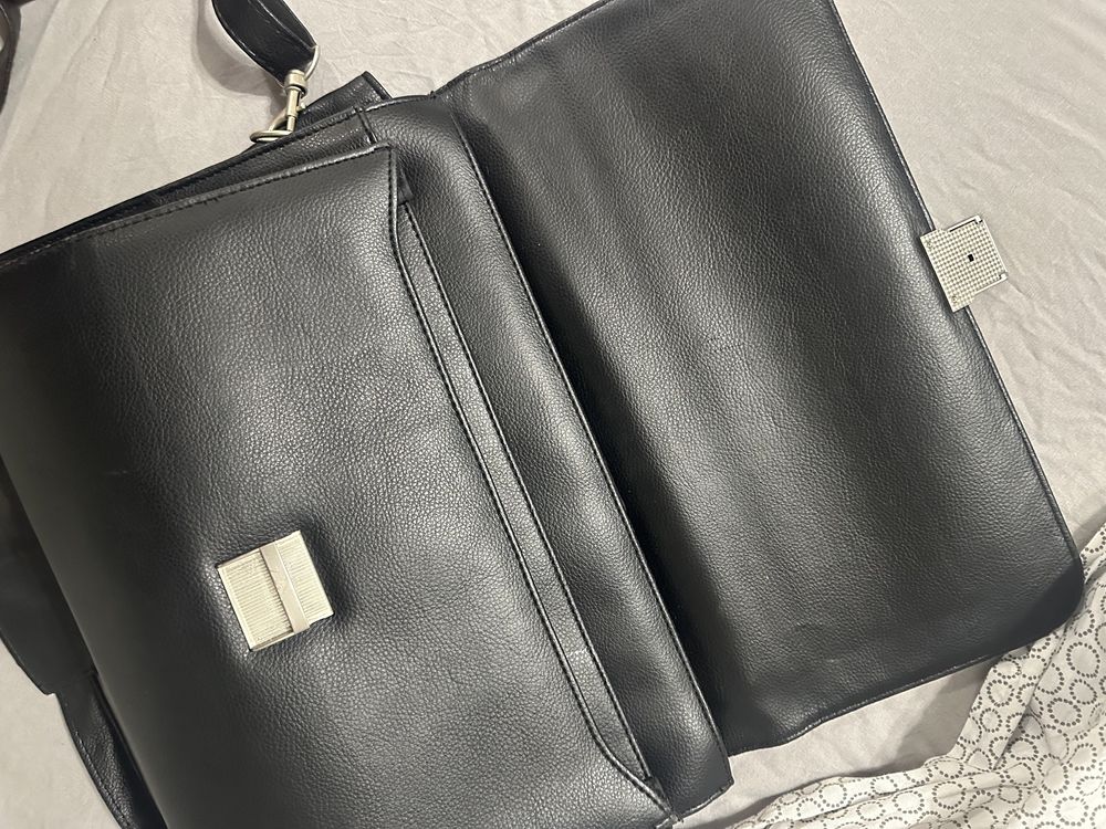 Torba na laptopa dokumenty Wittchen skórzana Czarna pojemna wyjazdowa