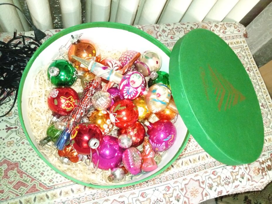 Комплект новогодних игрушек СССР