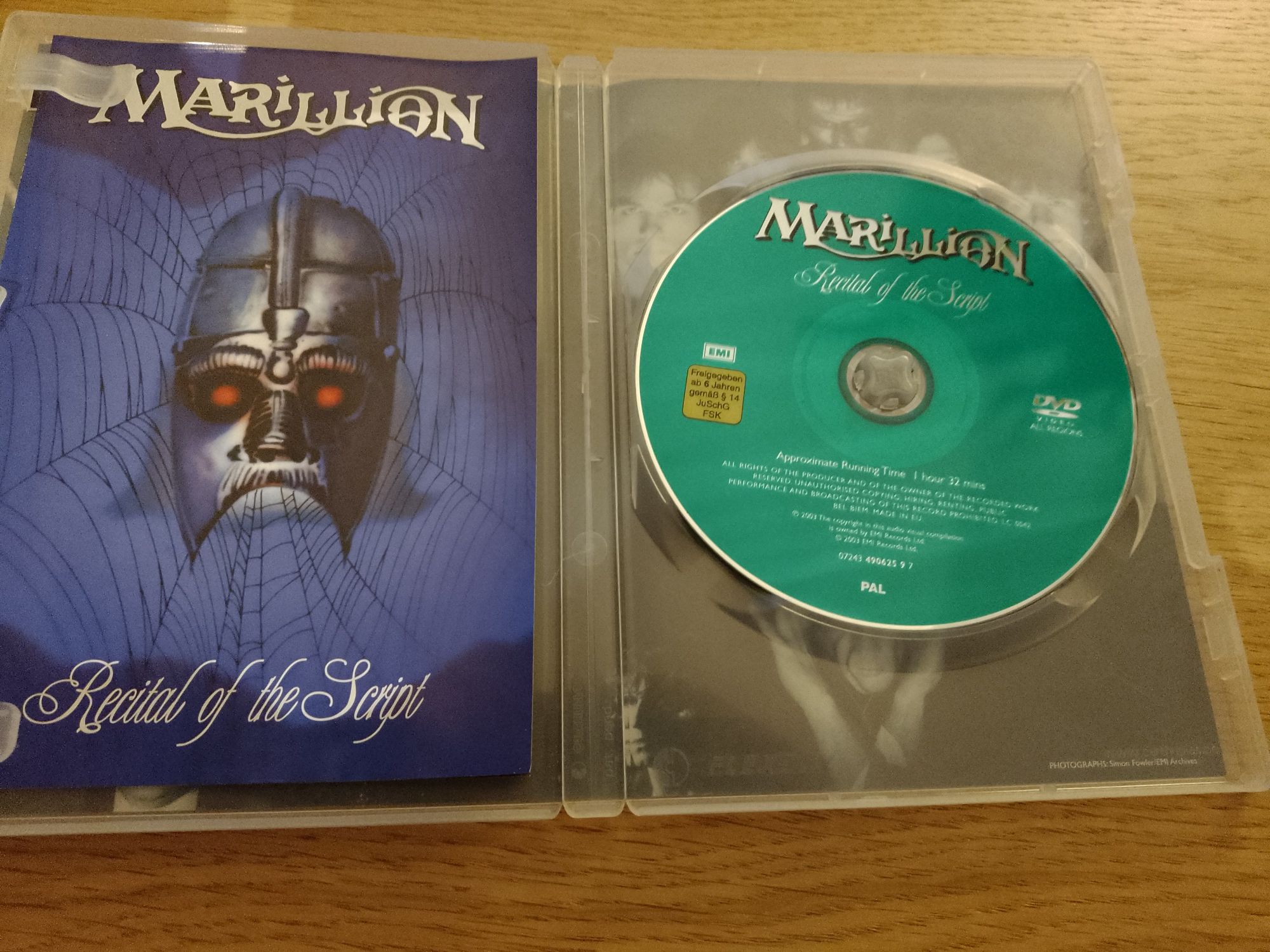 Marillion Recital of The Script dvd
