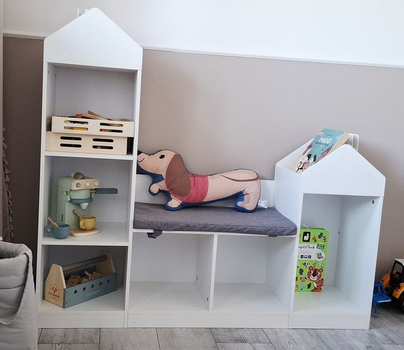 Regał Dziecięcy na Zabawki Książki Akcesoria Organizator,Z poduszką