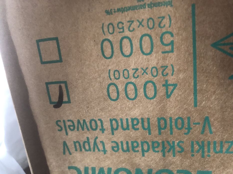 Reczniki papierowe V typu ZZ