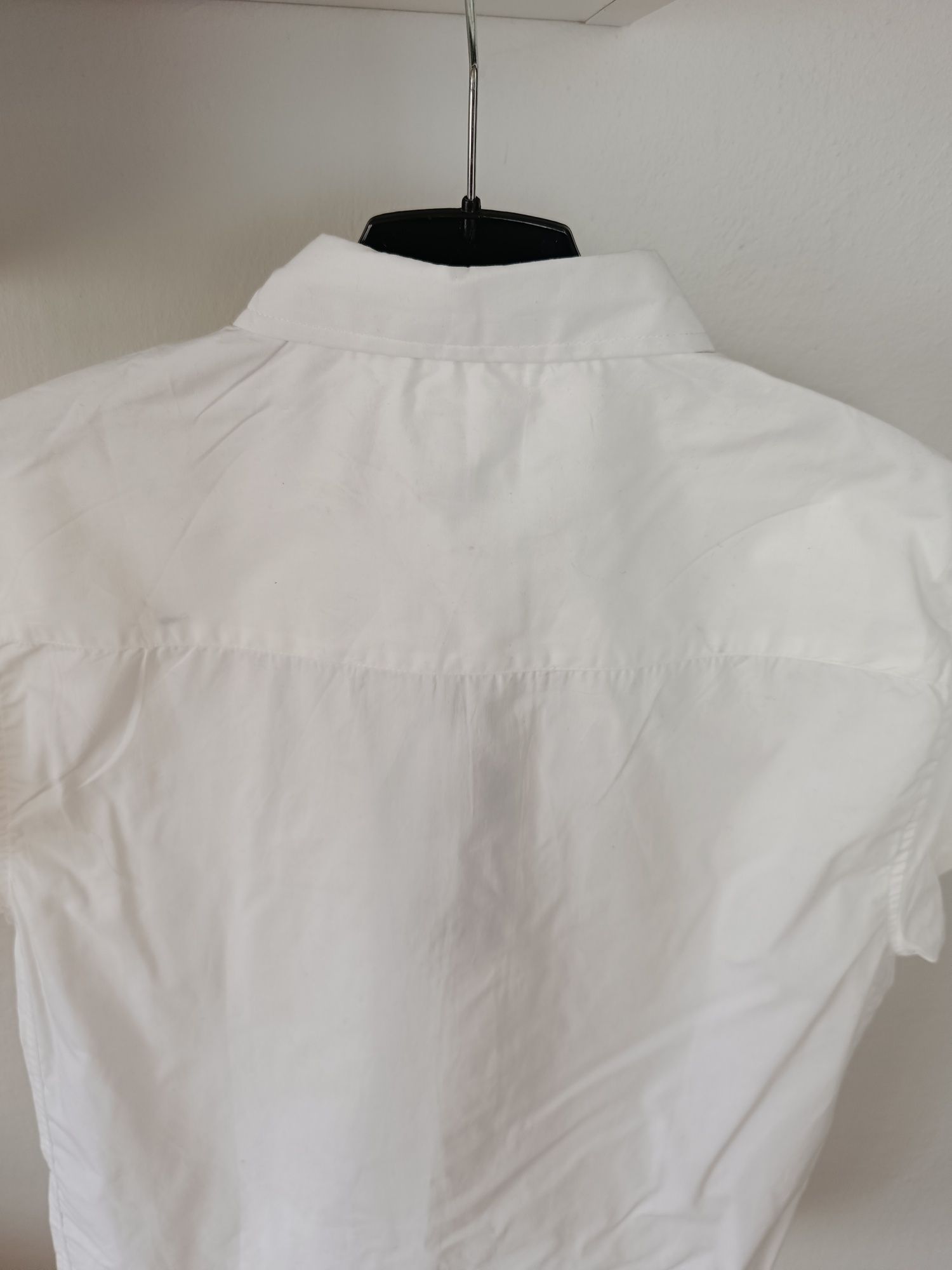 Koszula biała M Threadbare slim fit z krótkim rękawem