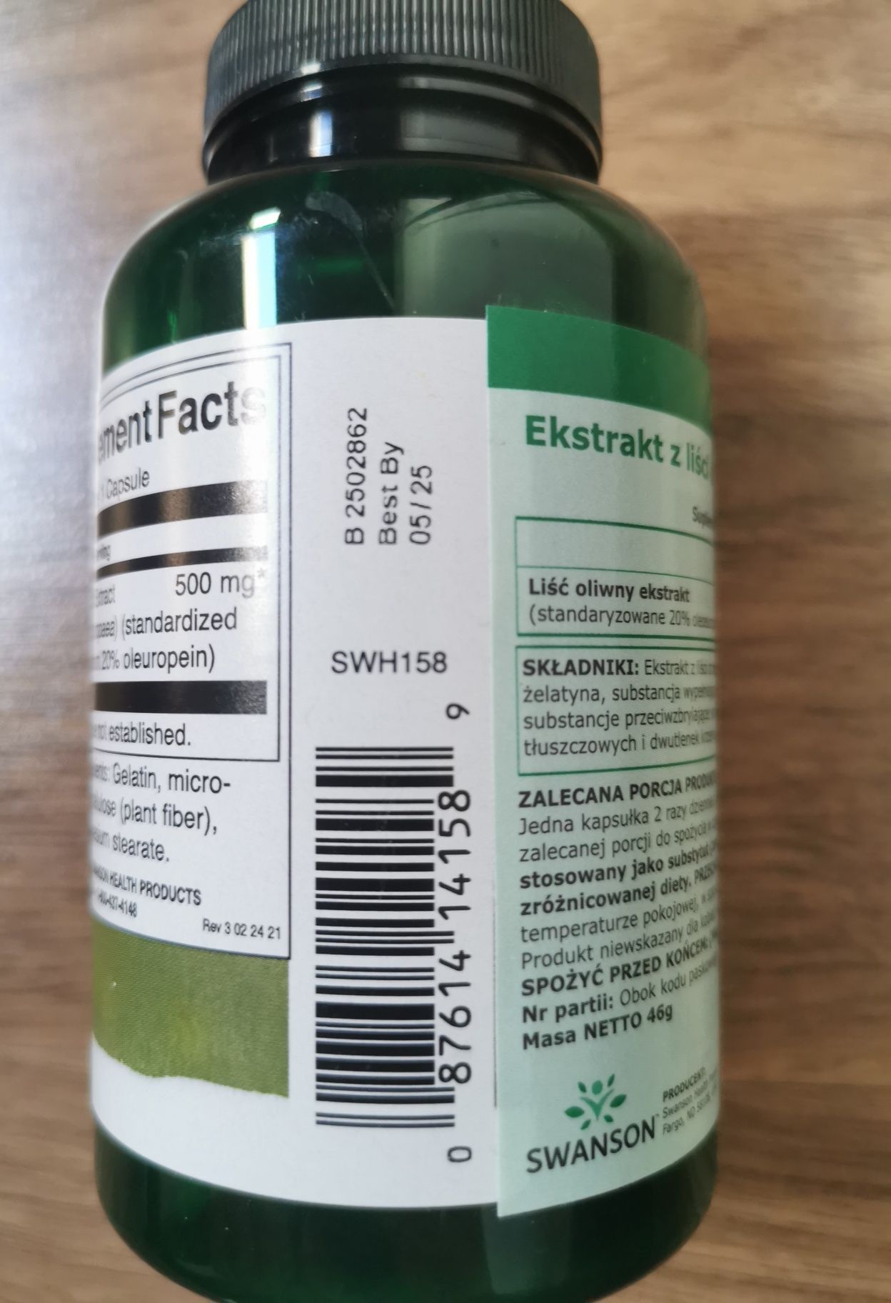 Olive Leaf Extract SWANSON 60 Kapsułek