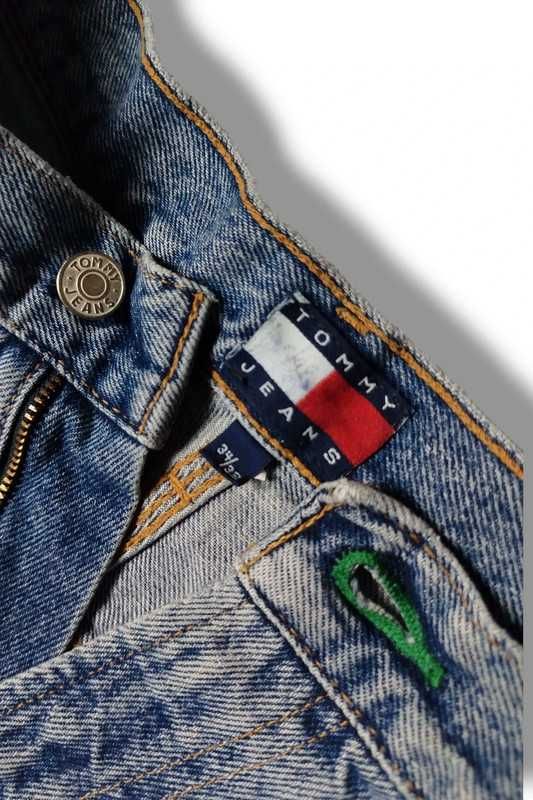 Og Tommy Hilfiger Swag Hip Hop Rap Skate Denim Pants 90s Y2K Spodnie
