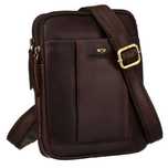 skórzana torba męska crossbody w brązowym kolorze - peterson