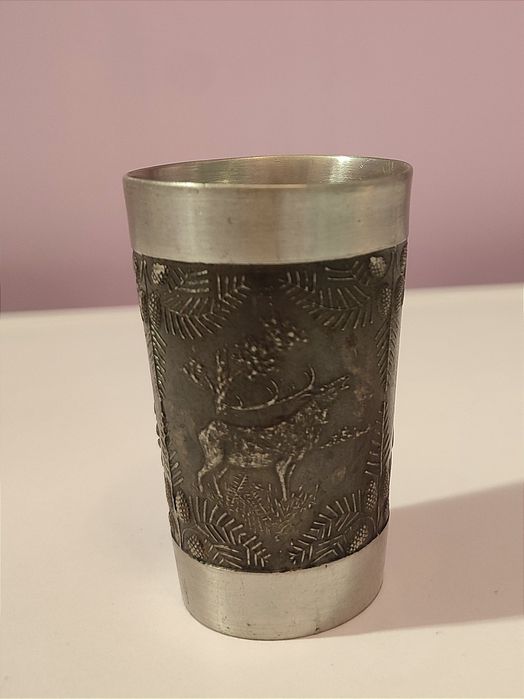 Kubek cynowy myśliwski