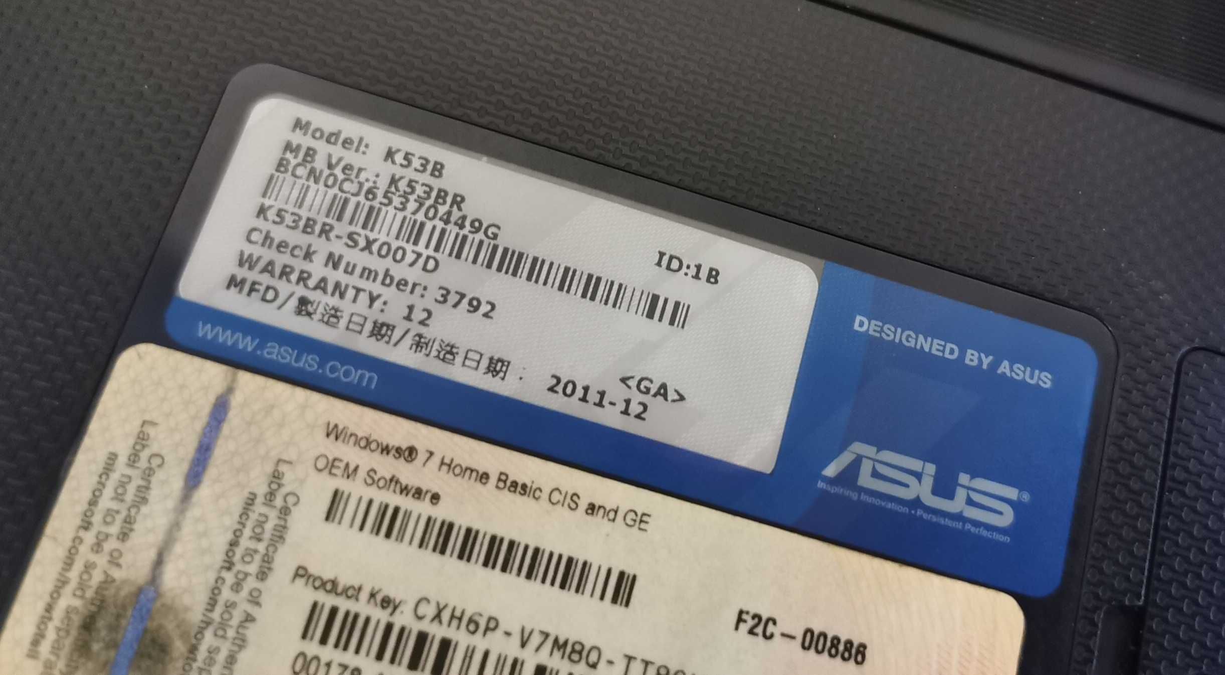 Ноутбук ASUS (8GB ram, 128 gb SSD + 750 HDD)