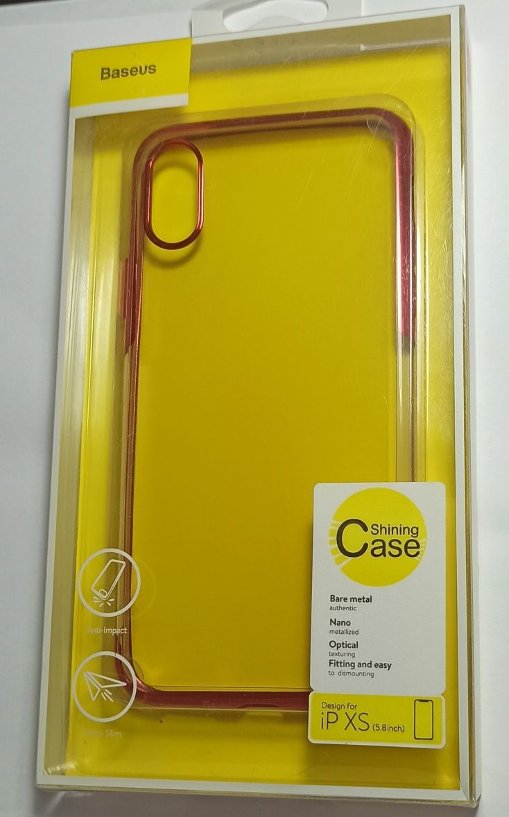 Capa Silicone C/ Chapeamento P/ iPhone X / XS - Baseus - Nova - 24h