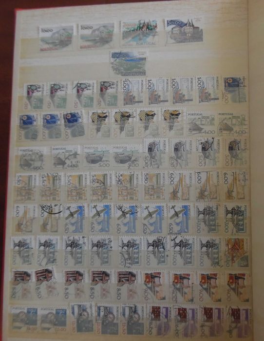 Selos Portugal- Para Marcofilia 6 páginas 379 selos