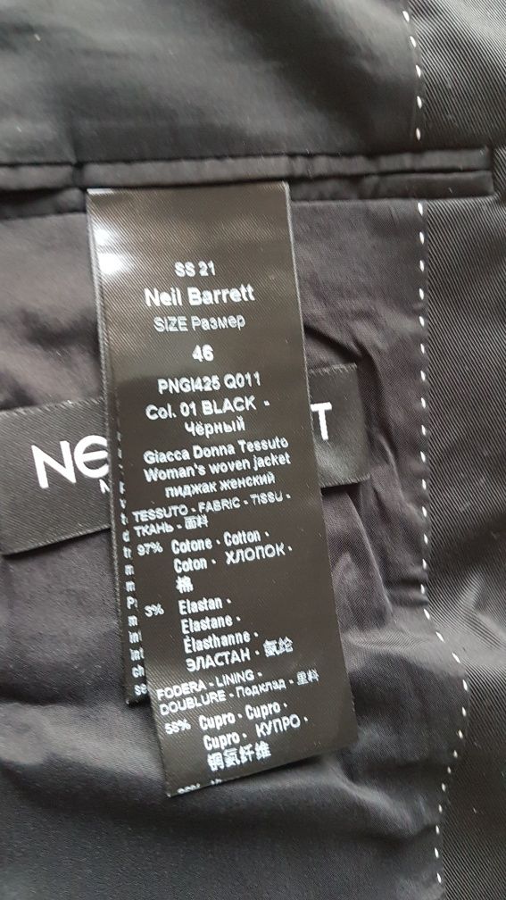 Neil Barrett Giacca Donna Tessuto damski blazer żakiet marynarka XL 42