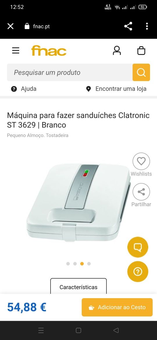 Máquina para fazer sanduíches