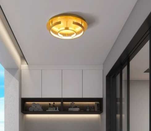 Lampa sufitowa LED Eglo Pozondon złota o średnicy 38cm
