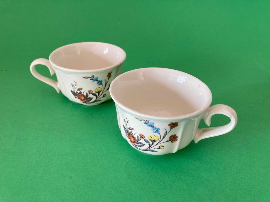 Lote de 2 Chávenas Porcelana Sacavém Antigas