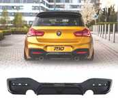 DIFUSOR TRASEIRO BMW SERIE 1 F20 F21 LCI 15- DUPLA SAIDA LOOK CS