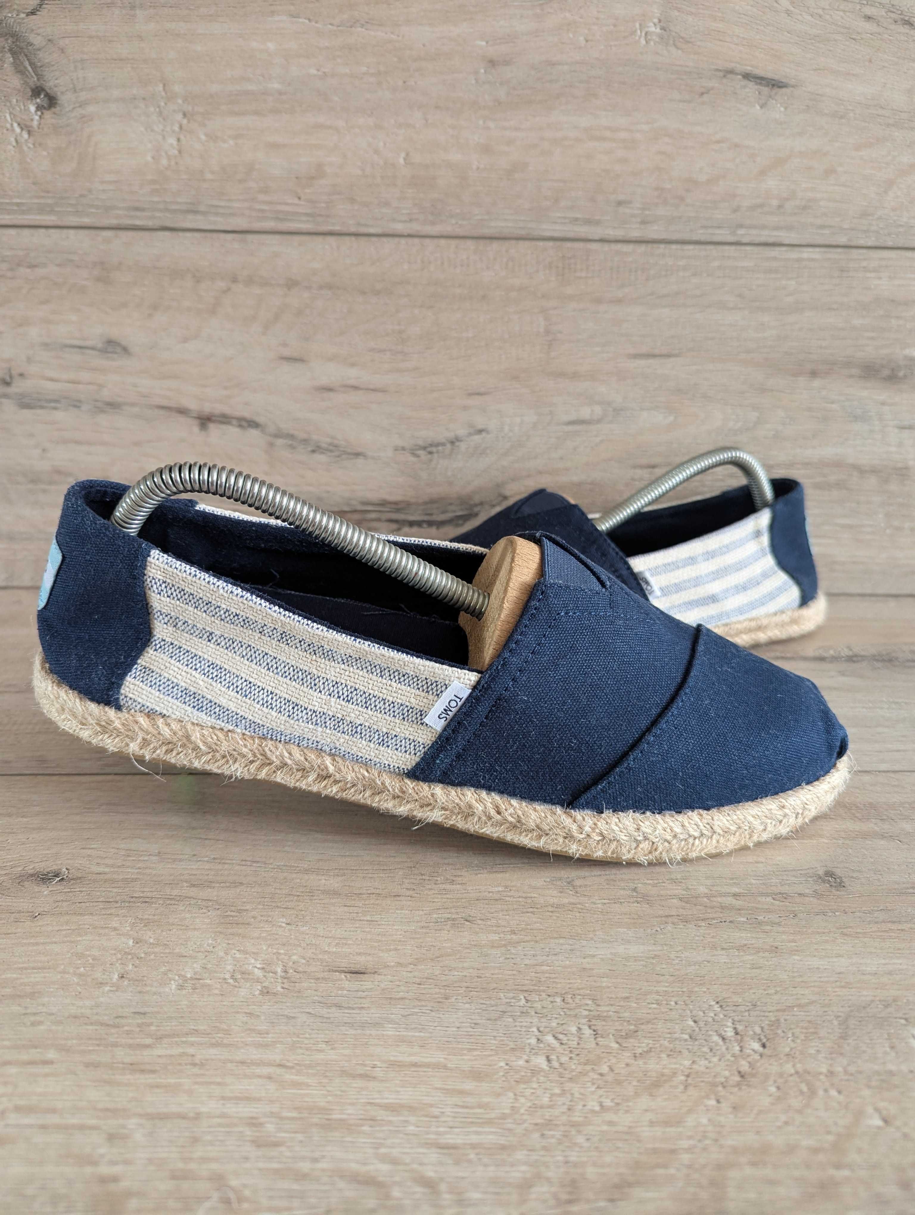 Эспадрильи туфли  мокасины б/у Toms Alpargata Rope 41-42 р 26.5 см