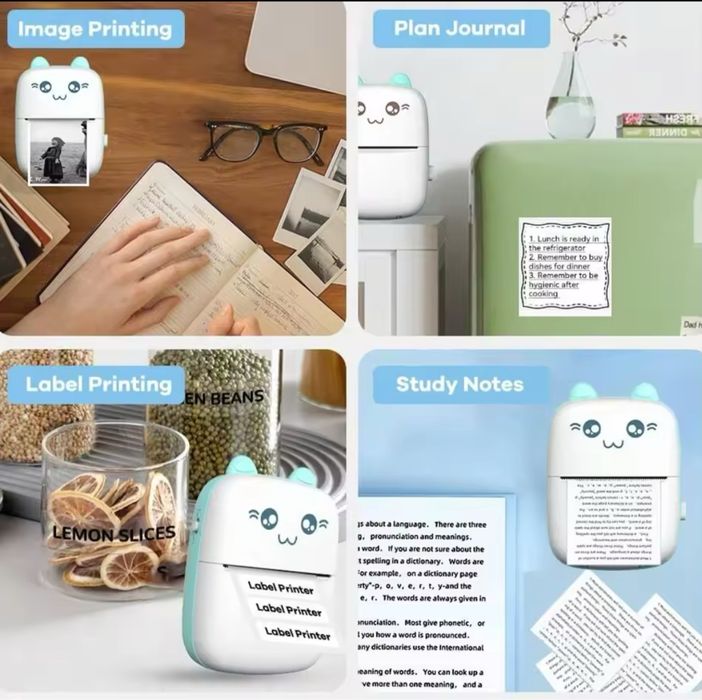 Комплект термопринтер Miniprinter дитячий, 10 рулонів паперу, кейс