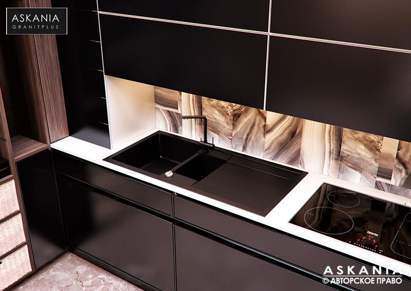 Кухонная Гранитная Мойка ASKANIA BLANCO 100, ВСЕ Цвета