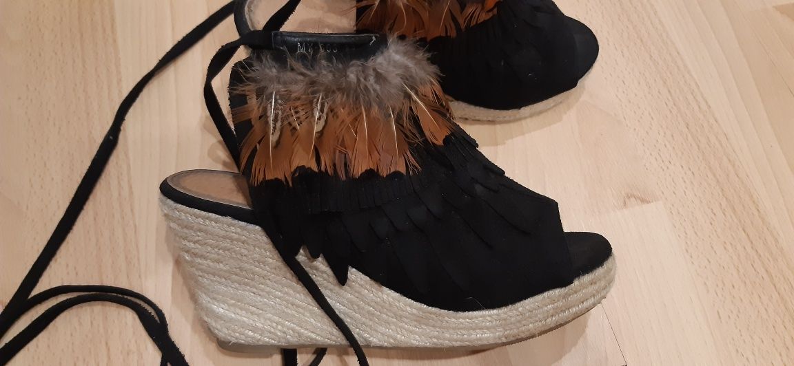 Koturny espadryle  czarne roz.38