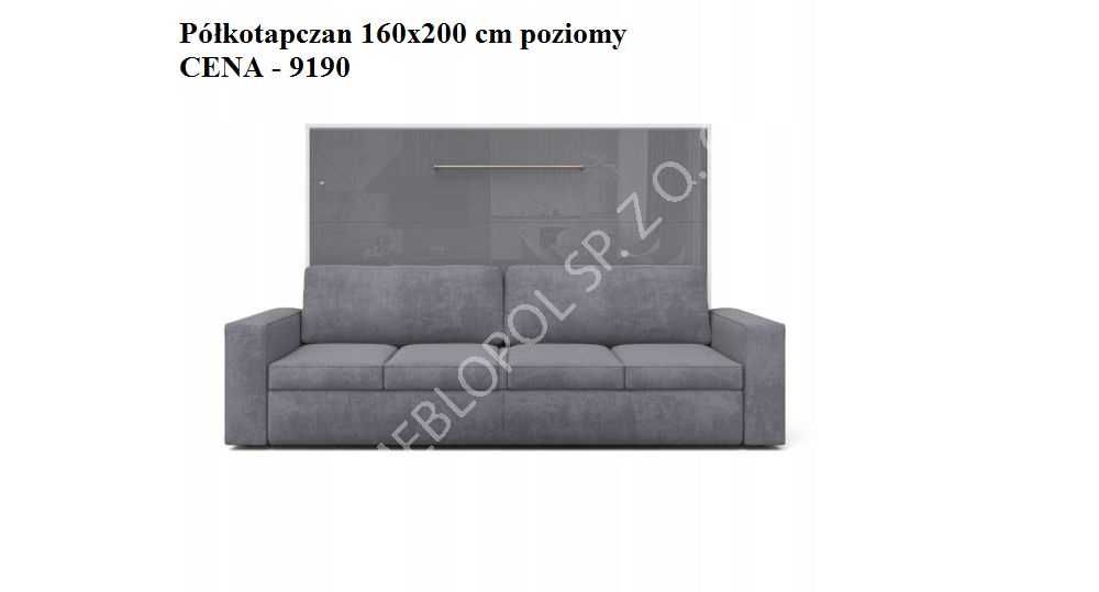 Półkotapczan z sofą 160 x 200 cm z sofą poziomy