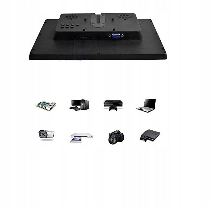 Monitor przemysłowy quimat 10.1 cala hdmi vga av