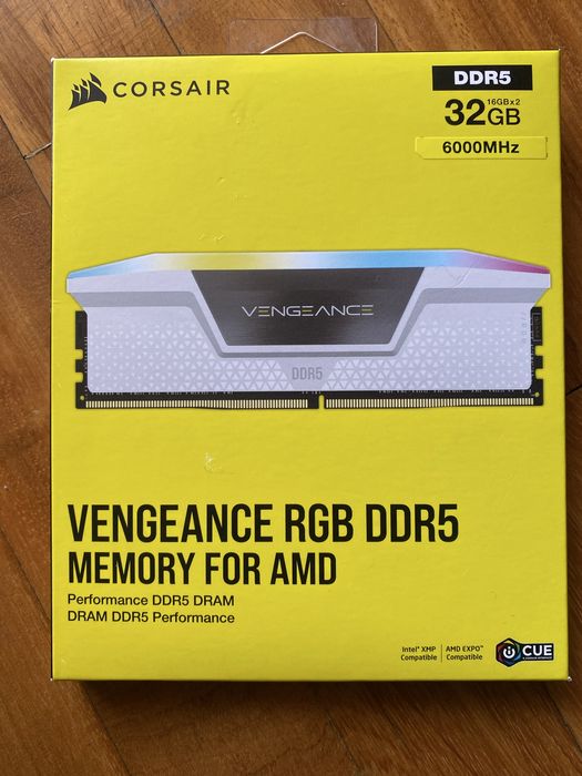 Ram Corsair Vengeance RGB DDR5 32GB (2x16GB) 6000MHz (NOVO)