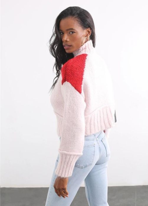 ZARA p.S/M теплий светр крупної в'язки із суміші вовни