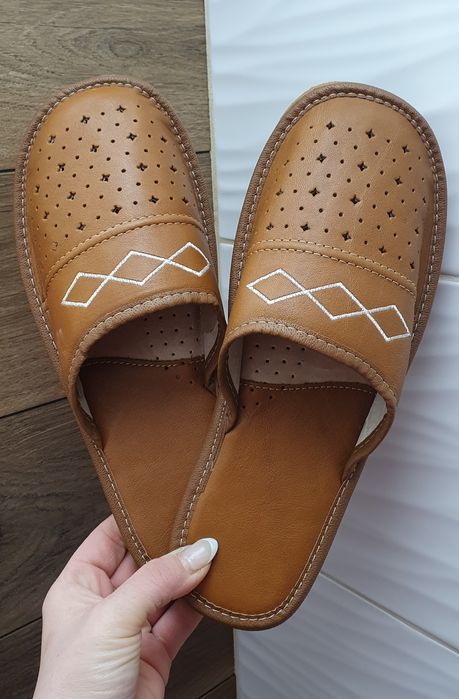 Kapcie laczki pantofle 44 męskie skóra naturalna skórzane 46,45,40